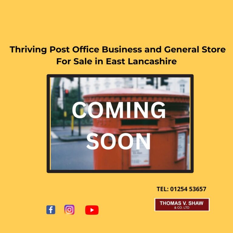 INS - Coming Soon Thriving Post Office Business and General Store For Sale in East Lancashire